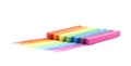 Rainbow gradient made of chalks Royalty Free Stock Photo