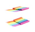 Rainbow gradient made of chalks Royalty Free Stock Photo