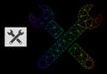 Rainbow Gradient Polygonal Mesh Spanners Icon Royalty Free Stock Photo