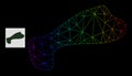 Rainbow Gradient Polygonal Net Spot Icon Royalty Free Stock Photo