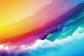 Rainbow gradient watercolor style illustra, abstract, colors Royalty Free Stock Photo