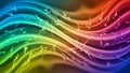 Rainbow Gradient Waves with Shattered Crystal Fragments abstract colorful Royalty Free Stock Photo