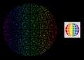 Rainbow Gradiented Polygonal Mesh LGBT World Icon