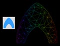 Rainbow Gradiented Polygonal Network Igloo Home Icon