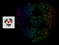 Rainbow Gradiented Polygonal Network Lovely Craft Hands Icon