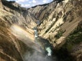 Rainbow in Grand Canyon of the Yellowstone Royalty Free Stock Photo