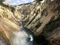 Rainbow in Grand Canyon of the Yellowstone Royalty Free Stock Photo