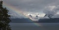 Rainbow at Grewingk Glacier Royalty Free Stock Photo