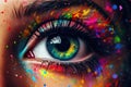 Rainbow Harmony: Celebrating the Kaleidoscope of Eyes. Generative AI.