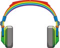Rainbow headphones