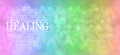 Rainbow Healing Circle bokeh Website header Royalty Free Stock Photo