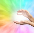 Rainbow healing energy field Royalty Free Stock Photo