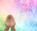 Rainbow Healing Reiki Share Message Board Royalty Free Stock Photo