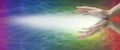 Rainbow Healing Website Banner Royalty Free Stock Photo