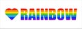 Rainbow heart lgbt color, Lgbt community sign Royalty Free Stock Photo