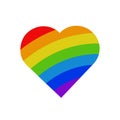 Rainbow heart lgbt color symbol of homosexual love Royalty Free Stock Photo