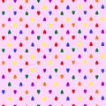 Rainbow heart pattern. LGBT background. Pink background with a heart. Background with a heart.