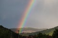 Rainbow in the mountains Royalty Free Stock Photo