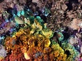 Rainbow hematite mineral background