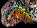 Rainbow hematite mineral background