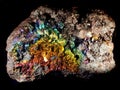 Rainbow hematite mineral background