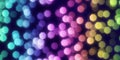 Rainbow Heptagon Shapes Bokeh Background