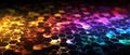 Rainbow hexagonal polygon. Gray geometric triangular polygonal. Abstract mosaic background. Generative AI.