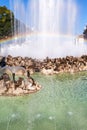 Rainbow in Hochstrahlbrunnen fountain, Vienna Royalty Free Stock Photo