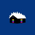 Rainbow home isolated