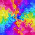 Rainbow Honeycomb Pattern Background Design Royalty Free Stock Photo