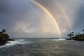 Rainbow at Honokeana Bay Royalty Free Stock Photo