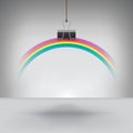 A Rainbow Hung by a Binder Clip