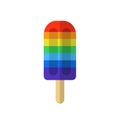 Rainbow ice cream icon, vector illustration Royalty Free Stock Photo