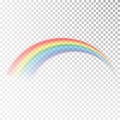 Rainbow icon. Colorful light and bright design element for decorative. Abstract rainbow image. Vector illustration isolated on tra Royalty Free Stock Photo