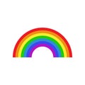 Rainbow icon flat Royalty Free Stock Photo