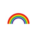 Rainbow icon flat. Homosexual minority concept icon. LGBT concept image