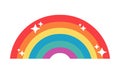 rainbow icon isolated Royalty Free Stock Photo
