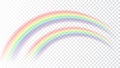 Rainbow icon realistic isolated white transparent background Royalty Free Stock Photo