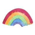 Rainbow icon. Shape arch realistic, isolated on transparent background. Colorful light and bright design element for decorative
