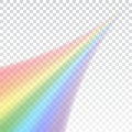 Rainbow icon. Shape realistic on white transparent background. Colorful light and bright design element. Symbol Royalty Free Stock Photo