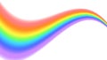 Rainbow icon. Shape wave isolated on white background. Colorful light and bright design element. Symbol of rain, sky Royalty Free Stock Photo