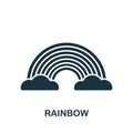 Rainbow icon. Monochrome simple Lgbt icon for templates, web design and infographics