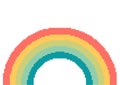 Rainbow illustration with pixel theme