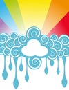 background with Rainbow and cloud