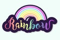 Rainbow lettering isolated on background. Royalty Free Stock Photo