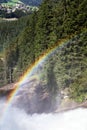 Rainbow in Krimml waterfall, Hoge Taurn Austria