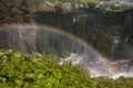 Rainbow in krimml waterfalls austria