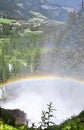 Rainbow and the Krimml Waterfalls, Austria Royalty Free Stock Photo