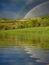 Rainbow Lake Abstract Creative Background