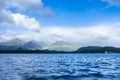 rainbow at Lake Manapouri New Zealand Royalty Free Stock Photo